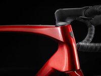 Trek Domane SLR 9 eTap 60 Metallic Red Smoke to Red Car